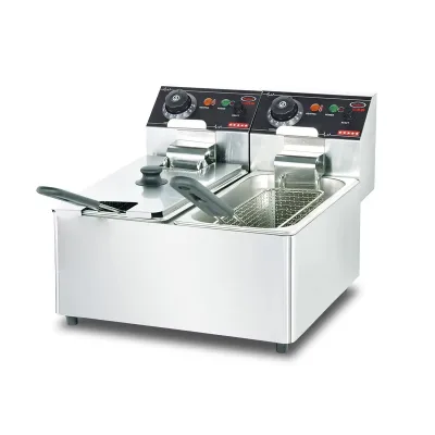 DF6L-2 Commercial Electric Fryer for Fried Chicken Fries; Multi-Size Street Vending Small-Business Startups;