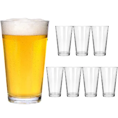 Stocked 16oz Beer Glass Beer Glass Cup 16oz with Customized logo