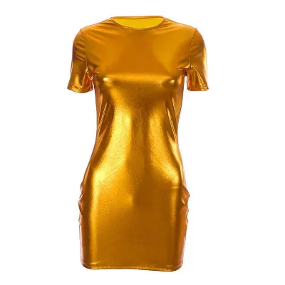 Pu Leather Two Piece Short Set High Street Style Pleated Women Casual Short Outfit