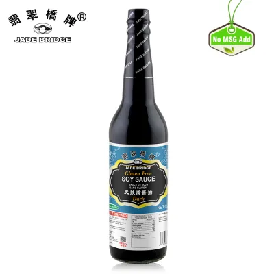 Hot Sale Bulk Halal Vegan Dark Soy Sauce Non MSG Chinese Seasonings in Bottle Certified Halal MSG-Free Vegan