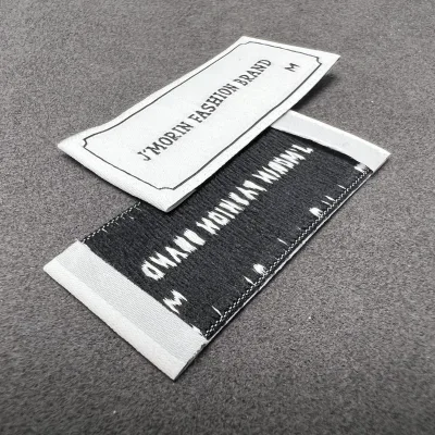High-quality Eco-Friendly Polyester Woven Clothing Labels Soft Smooth Durable Laser Cut Roll Shape for Coats Jackets and Pants