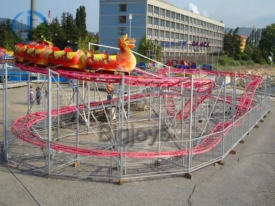 High Quality Super Dragon Theme Outdoor Roller Coaster Mounted with Trailer Rides on Sale