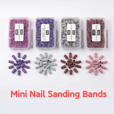Sanding Band Nail Drill Bit Set Small Size With Mandrel 50 100 PcsManicure Pedicure Polish Removal Abrasive Tools Wholesale
