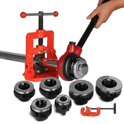 Portable Handheld Electric Stainless Steel Semi-automatic High Efficiency Pipe Threading Machine for 2 in Pipes and Bolts