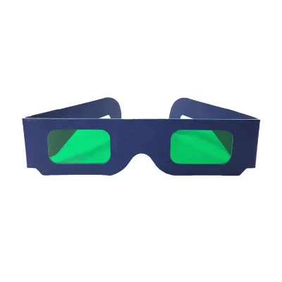 Cheap Cardboard Secret Green Decoder Film 3D Paper Glasses