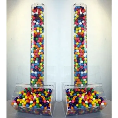 Large Capacity Clear Acrylic Candy Dispenser Square Plastic Candy Box Tube Versatile Storage Display Holder for Market Stores