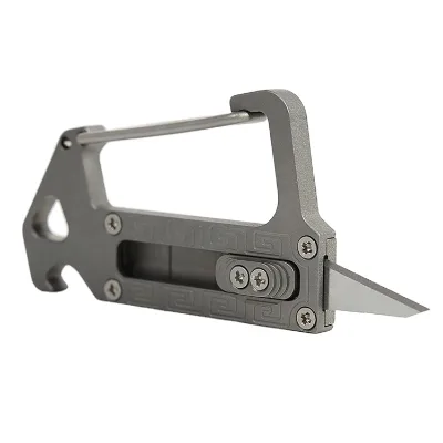 EDC Camping Hunting Fishing Outdoor Multi Tool Pocket EDC Carabiner With Knife
