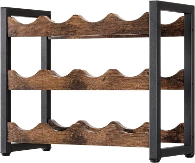 Rustic Wine Bottle Storage Organizer -3 Tier Freest