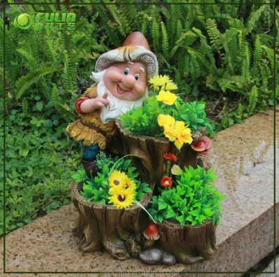 Dwarf Garden Resin Flower Planter