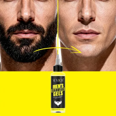 Free Sample Professional Shaving Cream Gel clear Natural Aloe Men Beard Grooming Barber Shaving Gel