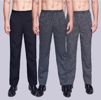 Kitchen Hotel Cooking Men Work Trousers Professional Restaurant Men Cooking Trousers Chef Uniform Cotton Printed Chef Pants