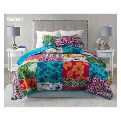 Vintage Bedspread Cotton Reactive Printing Quilt Cover Cotton Modern Bed Quilt