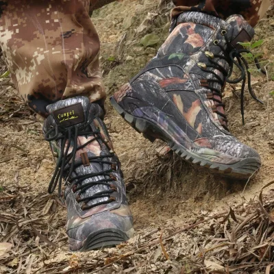 Outdoor Climbing Hiking Jungle Desert High Cut Mountain Hybrid  Boots Desert Tactical Boots Waterproof Training Shoes Men