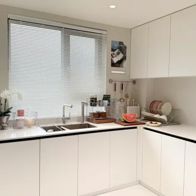 High End Custom Kitchen Cabinets U-shaped Layout Water Resistant Bespoke Modular Cabinetry Apartment Interior Design
