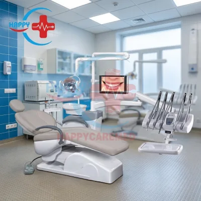 HC-L003 Overhead Hanging Dental Chair Unit, Side Mount All-in-one Integrated Dental Treatment Equipment