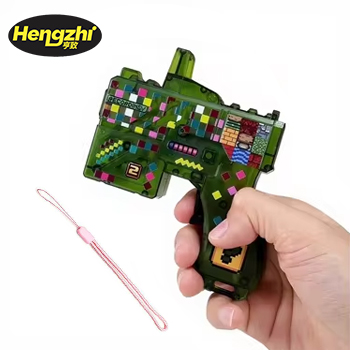 Electric Children's Plastic Sound-Light Mini Keychain Pistol Recording Playback for Boys Illuminated Music Octave Toy Gun