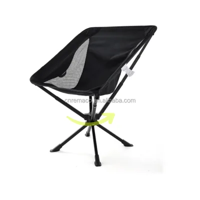 2026 Modern Outdoor Camping Aluminum Overland Foldable Lightweight Durable Eco-Friendly Rotating Moon Chair Gym Garden Park