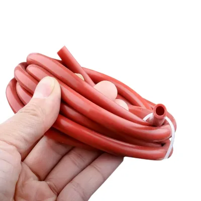 Durable Red Silicone Tube High-Low Temperature Resistant Industrial Heat Conduction Rubber Tube Wire Insulation Sleeve Elastic