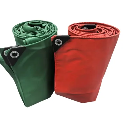 Wholesale PVC Coated Anti-UV Tarpaulin Mesh Fabric GSM 400/650/700 Waterproof Heavy Duty Outdoor Cargo Tent Train Cover