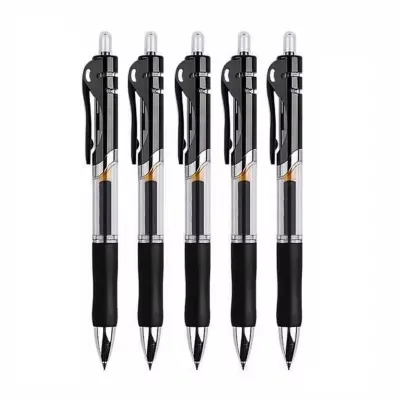 Black Signature Pen 0.5mm Bullet Head Red Brush Office Water Pen Neutral Press Student Question Pen Made of Plastic