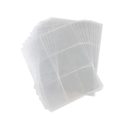 Factory Customized 11 Hole 9-bag PP Plastic Storage Album Page Clip Sleeve
