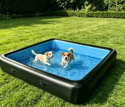 Extra Large Foldable Pet Swimming Pool Collapsible Anti Slip Dog Water Tub Summer Cooling for Cats Puppies