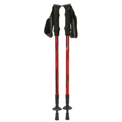 Outdoor Sport Mountaineering Sticks Antique Metal Self Defense Strong Aluminium Hiking Walking Poles