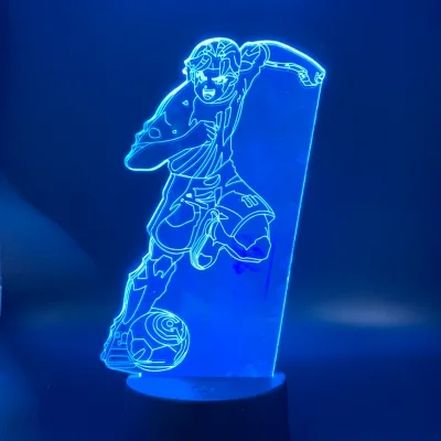 3d Led Night Light Manga Captain Tsubasa Football Player Figure Indoor Room Kids Nightlight Kyaputen Tsubasa Table Lamp Bedside