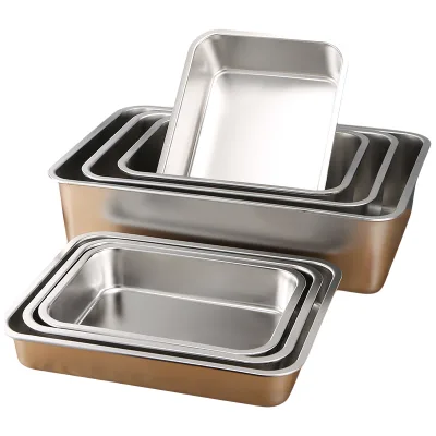 Multi Size Food Grade Stainless Steel 304 Gn Pan Gastronorm Pan Ice Cream Pan for Portioning Food