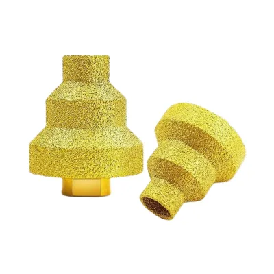 New Steel Brazed Pagoda Step Drill Artifact Diamond Chamfer Grinding Reaming Trimming for Ceramic Tile Stone M14 Angle Grinder