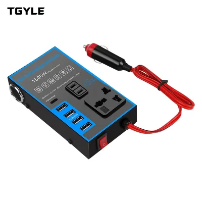 12-24V High-Power Multifunctional VW Passat Car Inverter Converter Charger USB-A/USB-C (PD) Ports 4 Ports Cigarette Lighter SCP