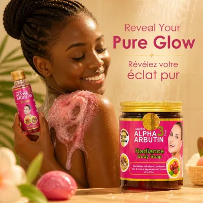 Ocarly  Alpha Arbutin Plus 3 Collagen Niacinamide Skincare Liquid Soap for Even Skin Tone Radiance & Exfoliating for Skin Care