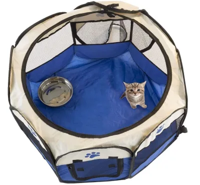 Dog Playpens Portable Exercise Kennel Tent for Puppies Dogs Cats Rabbits Dog Play Tent With Removable Mesh
