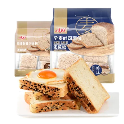 Aji Chia Seed Meal Substitute Breakfast Full Food Substitute Breakfast Toast Slice Food Whole Wheat Sugar Free Bread