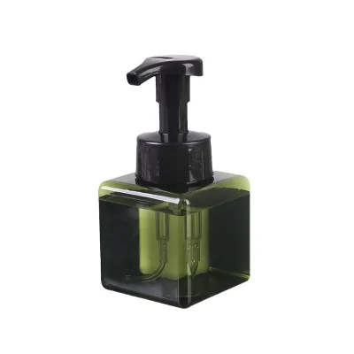Wholesale 250ml Square Foam Pump Bottle Refillable Eco-Friendly PET Plastic Hand Soap Dispenser Durable Non-Clog Pump Lid
