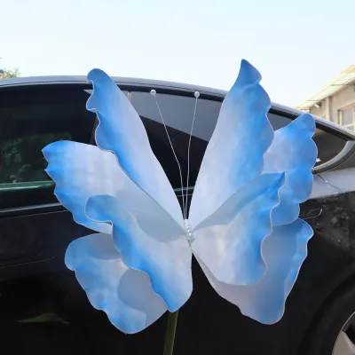 Artificial Giant Realistic PE Fake Butterfly for Home Decor for Birthday Parties Festivals Live Streaming Rooms Weddings