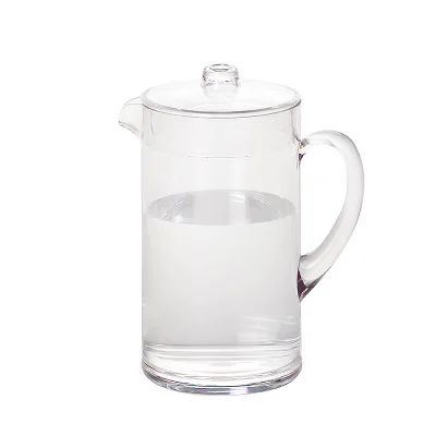 Restaurant Cold Water Pitcher Plastic Water Pitcher With Lid 76oz 2.2L PC Clear Quality Water Jug