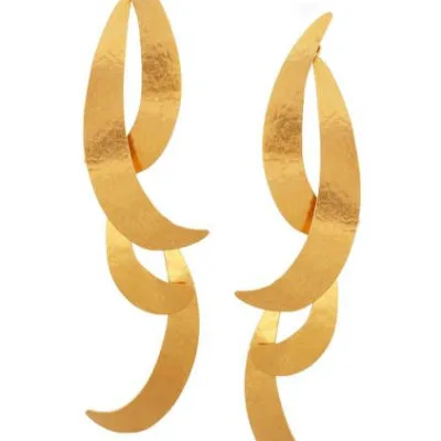 Earring Gold Bali Earrings Designs Geometric Gold Metal Big Circle Earrings Set for Wom