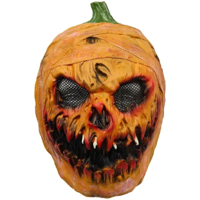 Halloween Pumpkin Head Mask, Ghost Face Scary Devil Creepy Mask for Costume Party, Masquerade, and Performances
