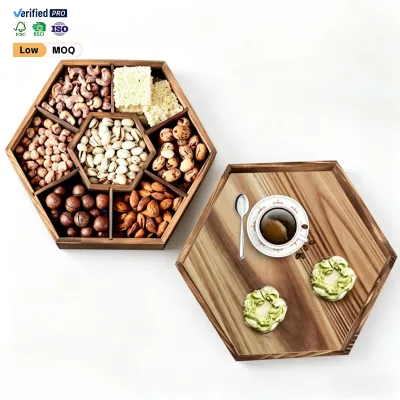 Hot-selling 7-Compartment Nut and Snack Storage Box Eco-Friendly Food Platter for Home Entertaining Party and Restaurant