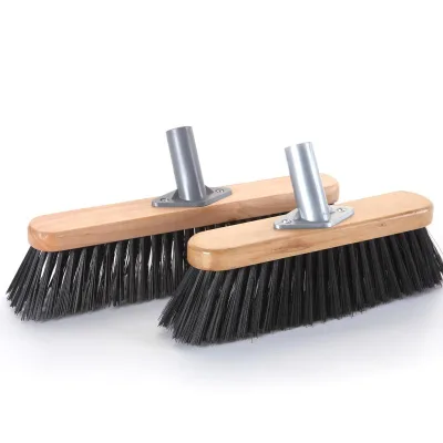Factory Floor Sweep Broom Wooden Push Broom High Quality Heavy Duty Large Stiff Push Broom With Wooden Handle