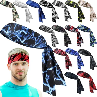 Custom Embroidery Men Athletic Sweat Band Logo Design Sports Basketball Cotton Headband Head Sweatband