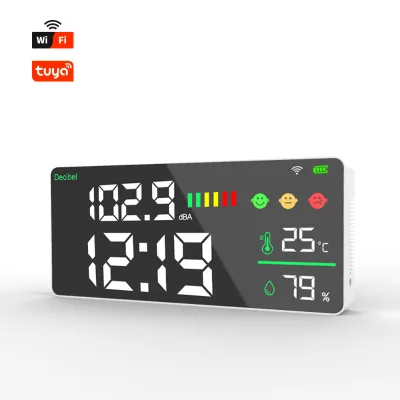 Decibel Meter 30dB-130dB Measure Range with Time Sound Noise Level Meters Smile Face Indicator Data Logger