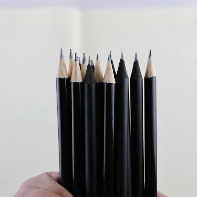 B2bchina School Supplies plantable pencil cap custom made pens glow in dark carpenter pencil with Eraser