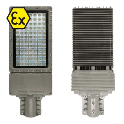 100W 150W 200W Fitting 6000K IP67 Warm White 90 Beam Anglemast Adjustable Angle Street Flood Flame Proof Light for Road Solar