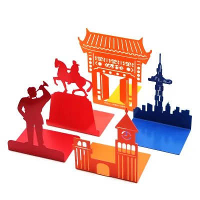 20 Years BSCI Verified Factory Customized Metal Bookends Colorful and Unique Shapes for Home Decor Bookend