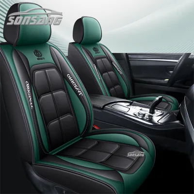 9D Luxury PVC Leather Car Seat Covers Full Set Compatible with M3 RX Cerato K5 GS ES350 Models