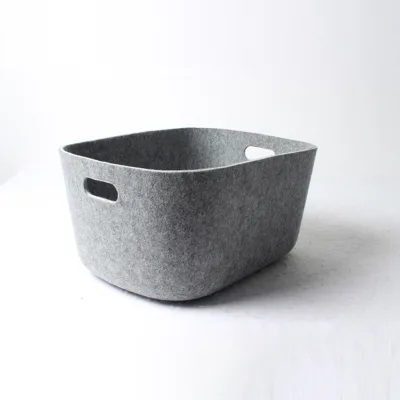 Eco Recycled PET Felt Integrated Molding Storage Basket Clothes Household Organizer Home Decor Laundry Products