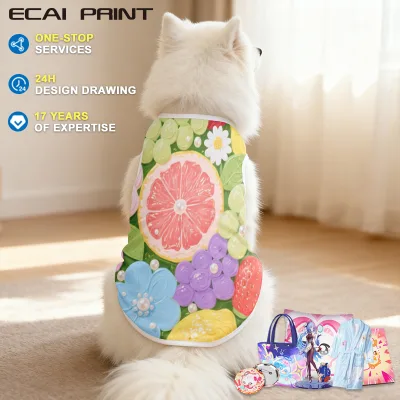 Pet Dog Vest Cartoon Design Mesh Fabric Custom Order Anime Mesh Dog Vest Custom Pet Clothing