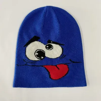 New Arrival Wholesale Toque Custom Knitted Winter Beanie Acrylic Unisex Jacquard Fleece Hat Warm Hat